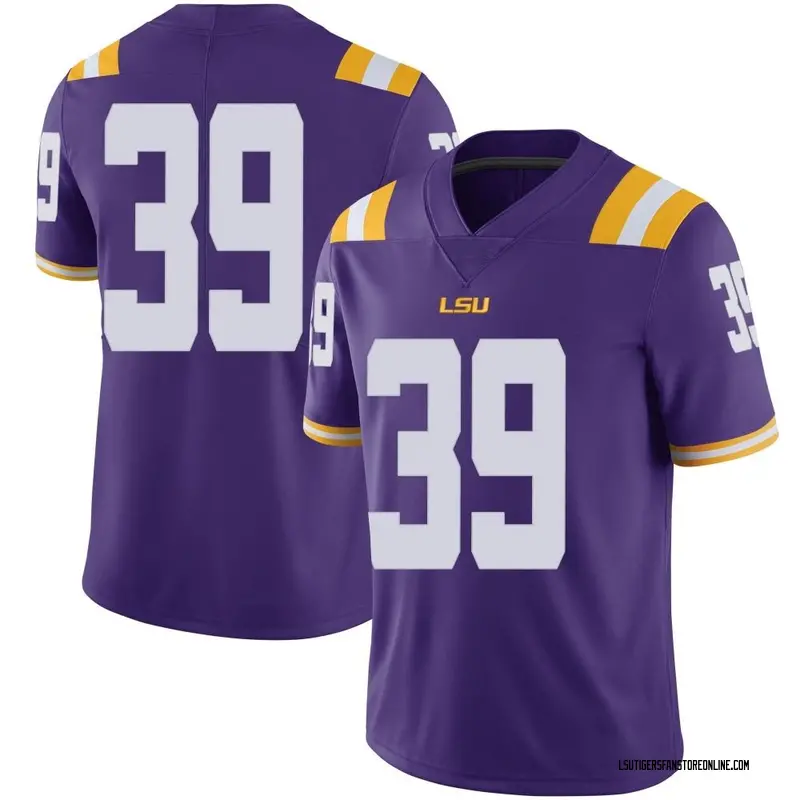 Limited Men's Tyson Short LSU Tigers Purple Football College Jersey