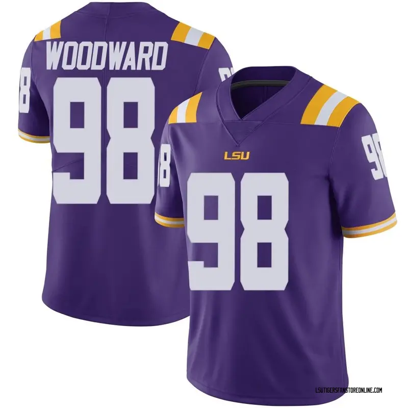 Limited Men's Wes Woodward LSU Tigers Purple Vapor Untouchable Football College Jersey