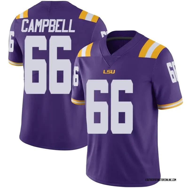 Limited Men's Will Campbell LSU Tigers Purple Vapor Untouchable Football College Jersey