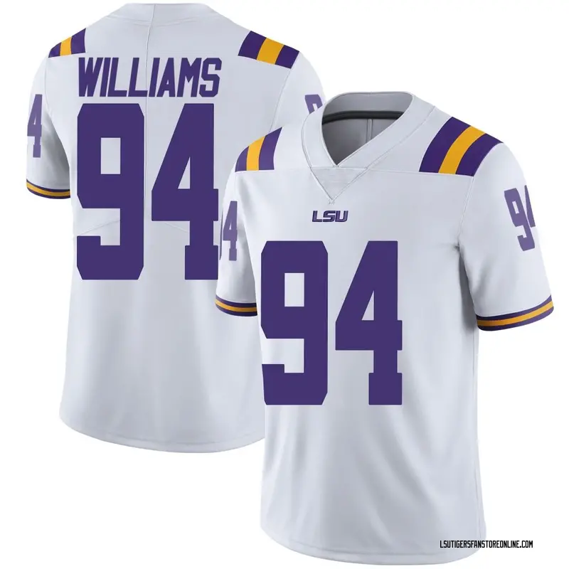 Limited Men's Zion Williams LSU Tigers White Football College Jersey