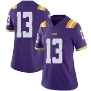 Limited Women's A.J. Haulcy LSU Tigers Purple Football College Jersey
