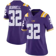 Limited Women's Aeron Burrell LSU Tigers Purple Vapor Untouchable Football College Jersey