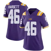 Limited Women's Badger Hargett LSU Tigers Purple Vapor Untouchable Football College Jersey