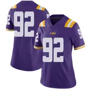 Limited Women's Brandon Brown LSU Tigers Purple Football College Jersey