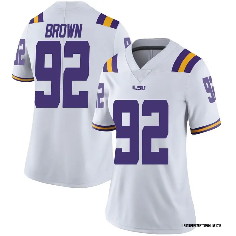 Limited Women's Brandon Brown LSU Tigers White Football College Jersey