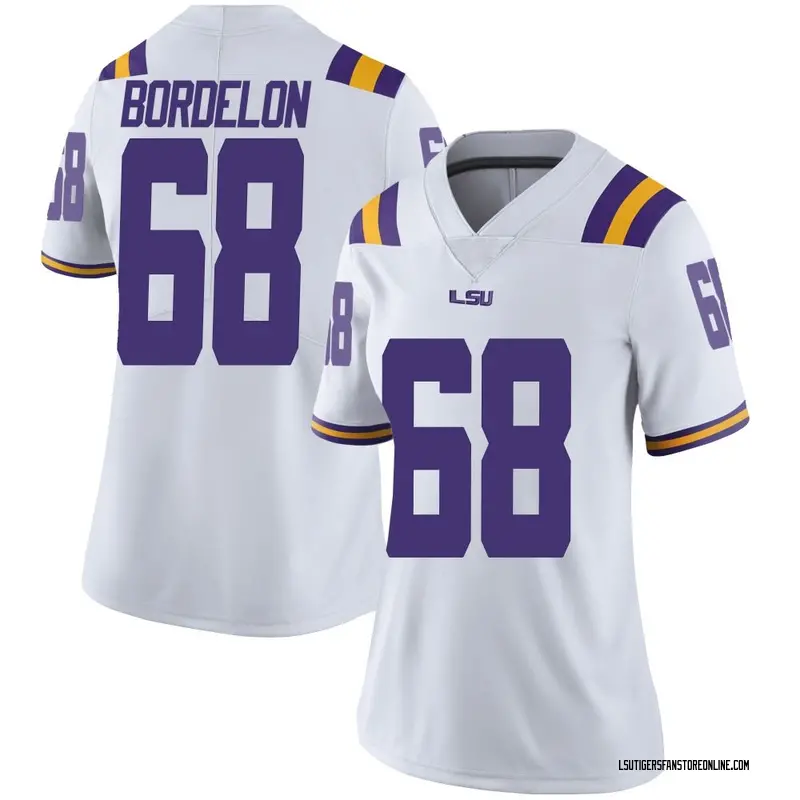 Limited Women's Brett Bordelon LSU Tigers White Football College Jersey