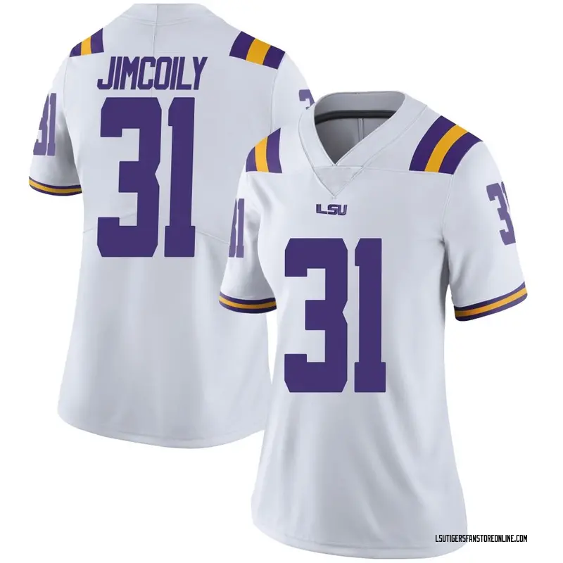 Limited Women's CJ Jimcoily LSU Tigers White Football College Jersey