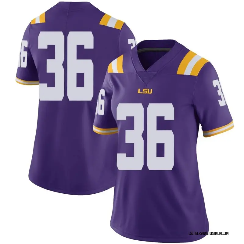 Limited Women's Cade York LSU Tigers Purple Football College Jersey