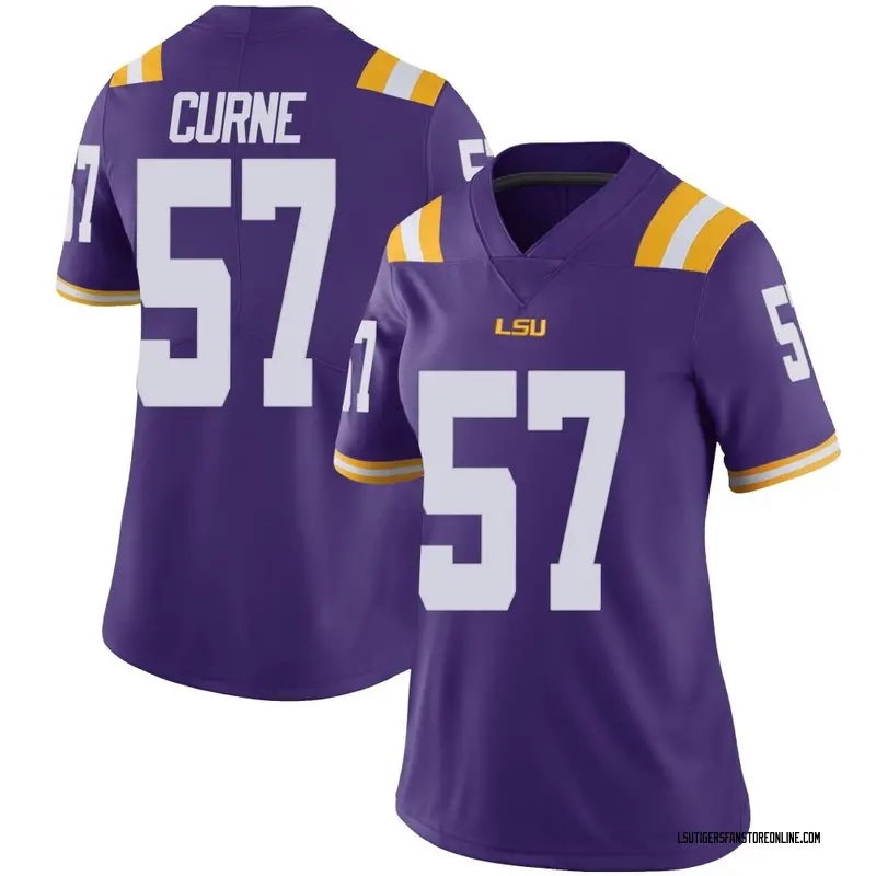 Limited Women's Carius Curne LSU Tigers Purple Vapor Untouchable Football College Jersey