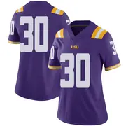Limited Women's Charles Ross II LSU Tigers Purple Football College Jersey