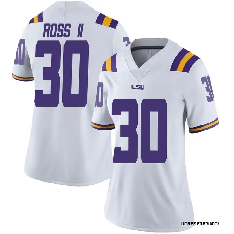 Limited Women's Charles Ross II LSU Tigers White Football College Jersey