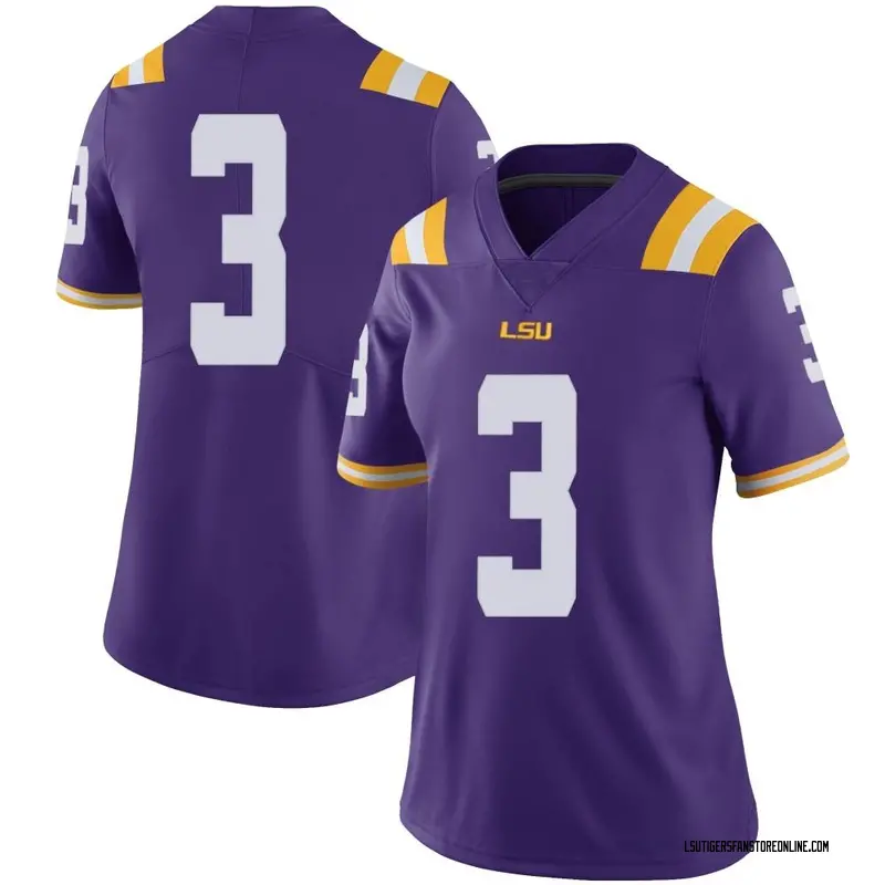 Limited Women's Chris Hilton Jr. LSU Tigers Purple Football College Jersey