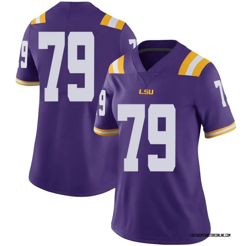 Limited Women's DJ Chester LSU Tigers Purple Football College Jersey