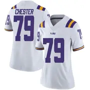 Limited Women's DJ Chester LSU Tigers White Football College Jersey