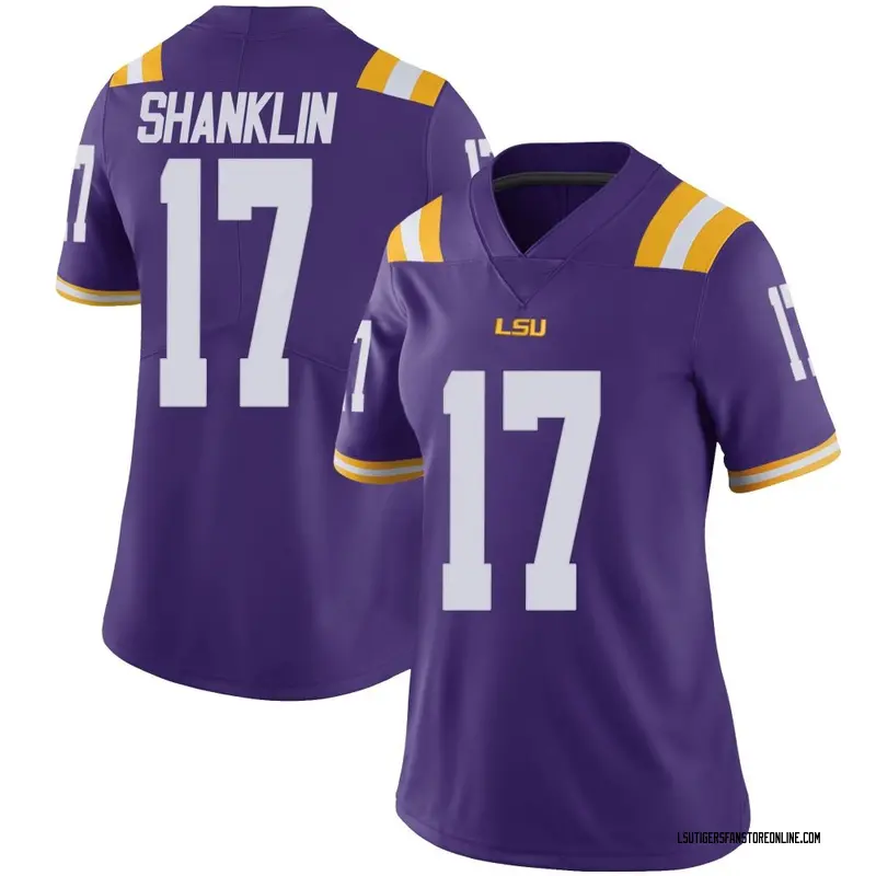 Limited Women's Damien Shanklin LSU Tigers Purple Vapor Untouchable Football College Jersey