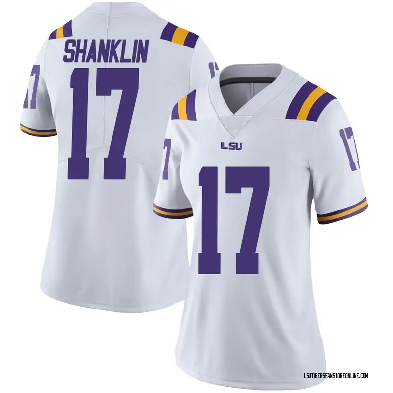 Limited Women's Damien Shanklin LSU Tigers White Football College Jersey
