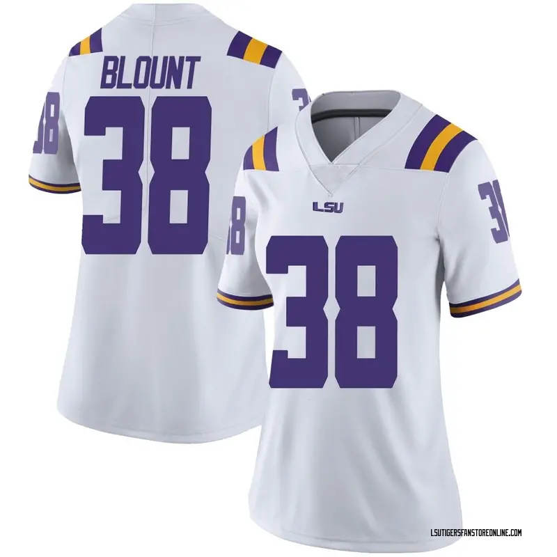 Limited Women's Darian Blount LSU Tigers White Football College Jersey