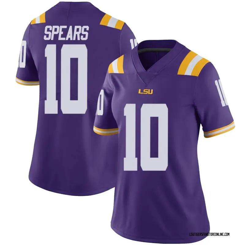 Limited Women's Dashawn Spears LSU Tigers Purple Vapor Untouchable Football College Jersey