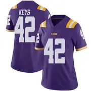 Limited Women's Davhon Keys LSU Tigers Purple Vapor Untouchable Football College Jersey