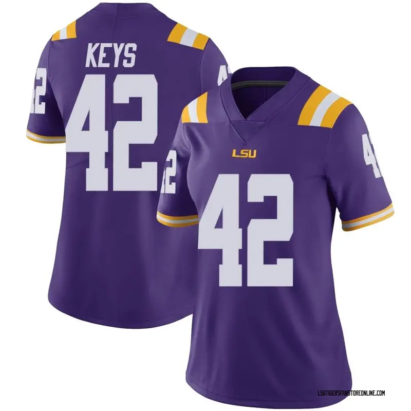 Limited Women's Davhon Keys LSU Tigers Purple Vapor Untouchable Football College Jersey