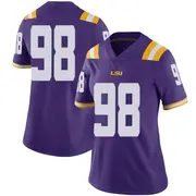 Limited Women's De'Myrion Johnson LSU Tigers Purple Football College Jersey