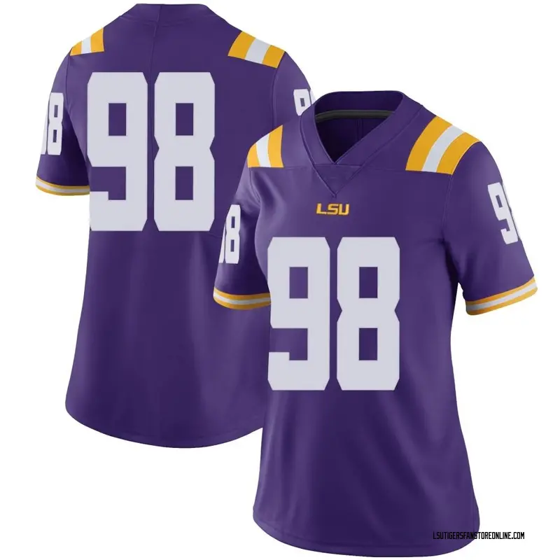 Limited Women's De'Myrion Johnson LSU Tigers Purple Football College Jersey