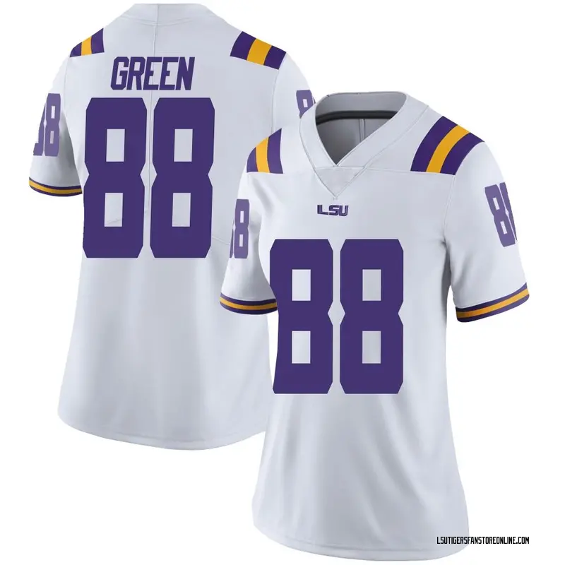 Limited Women's Donovan Green LSU Tigers White Football College Jersey