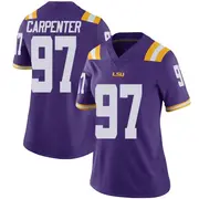 Limited Women's Dylan Carpenter LSU Tigers Purple Vapor Untouchable Football College Jersey