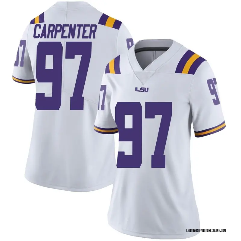 Limited Women's Dylan Carpenter LSU Tigers White Football College Jersey