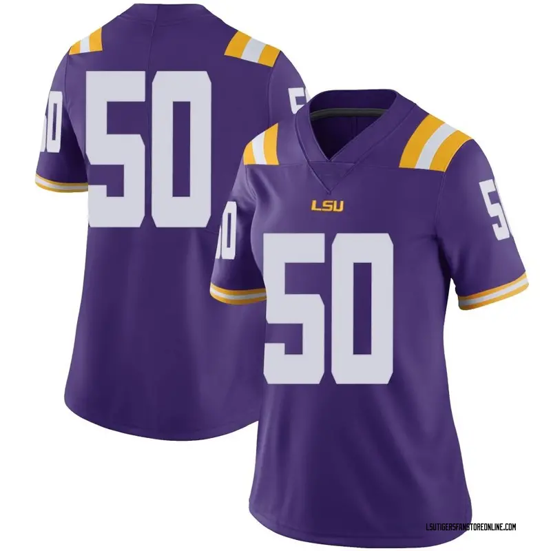 Limited Women's Emery Jones Jr. LSU Tigers Purple Football College Jersey