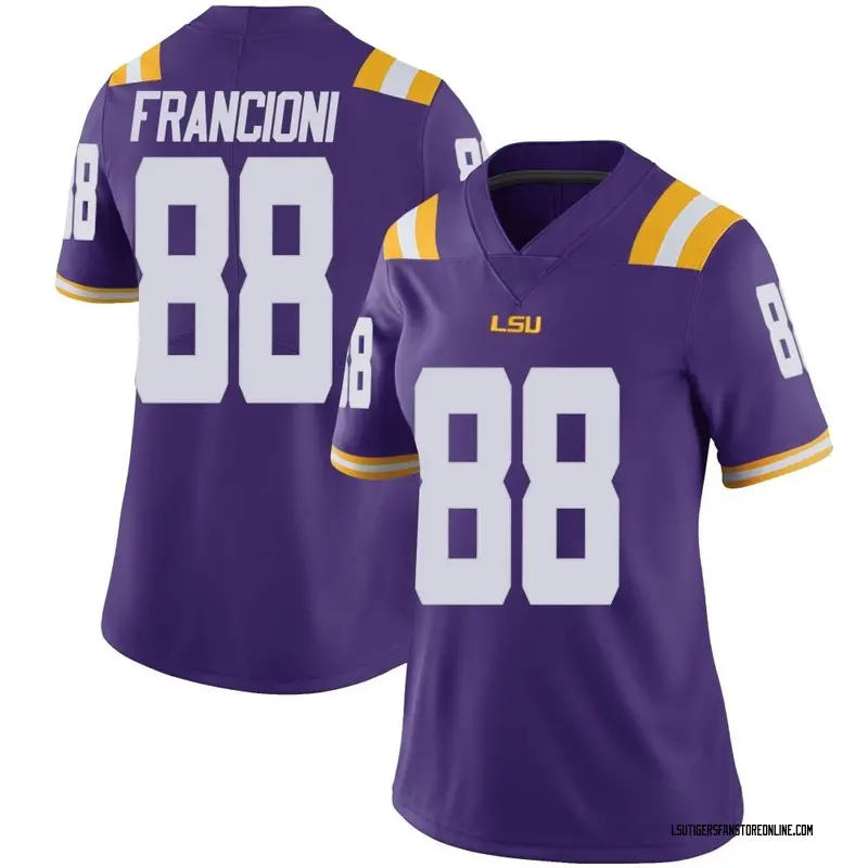 Limited Women's Evan Francioni LSU Tigers Purple Vapor Untouchable Football College Jersey