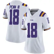 Limited Women's Greg Penn III LSU Tigers White Football College Jersey