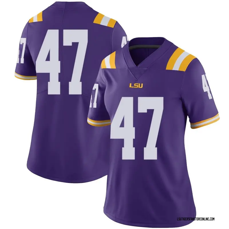 Limited Women's JD LaFleur LSU Tigers Purple Football College Jersey