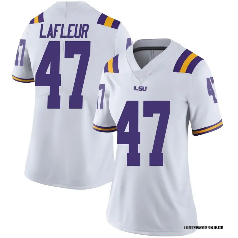 Limited Women's JD LaFleur LSU Tigers White Football College Jersey