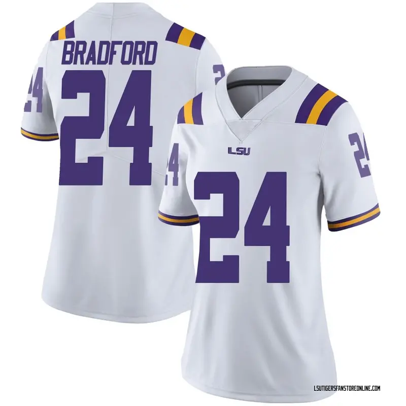 Limited Women's Jacob Bradford LSU Tigers White Football College Jersey