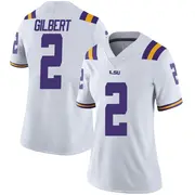 Limited Women's Jardin Gilbert LSU Tigers White Football College Jersey