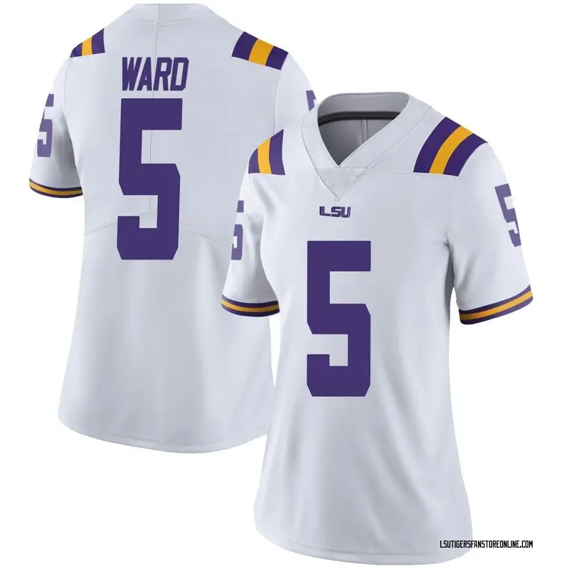 Limited Women's Jay Ward LSU Tigers White Football College Jersey