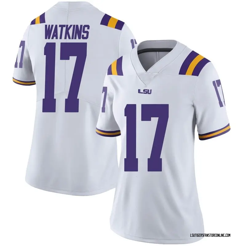 Limited Women's Jelani Watkins LSU Tigers White Football College Jersey