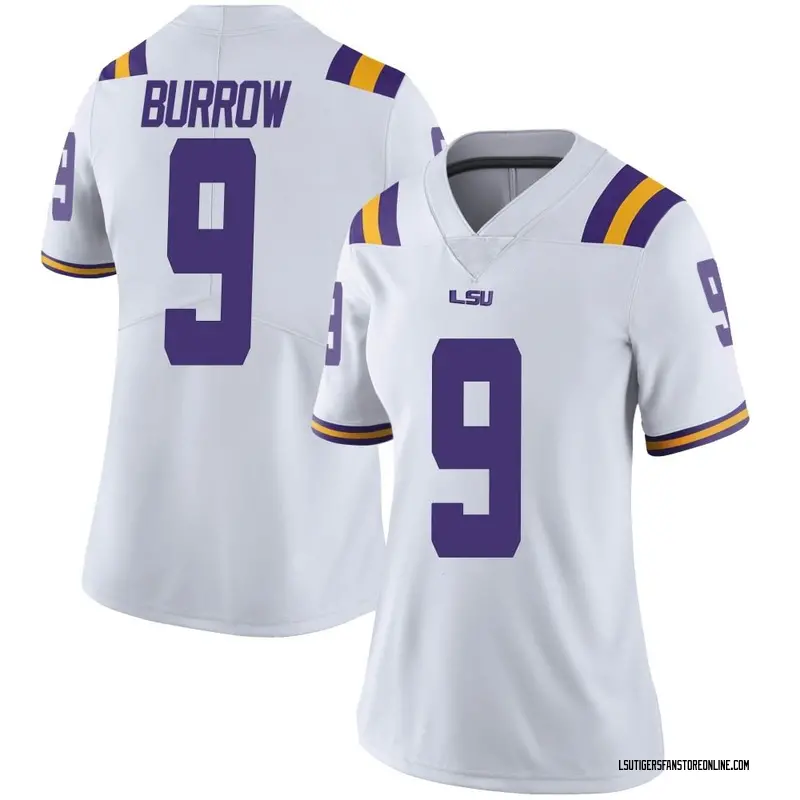 Limited Women's Joe Burrow LSU Tigers White Football College Jersey