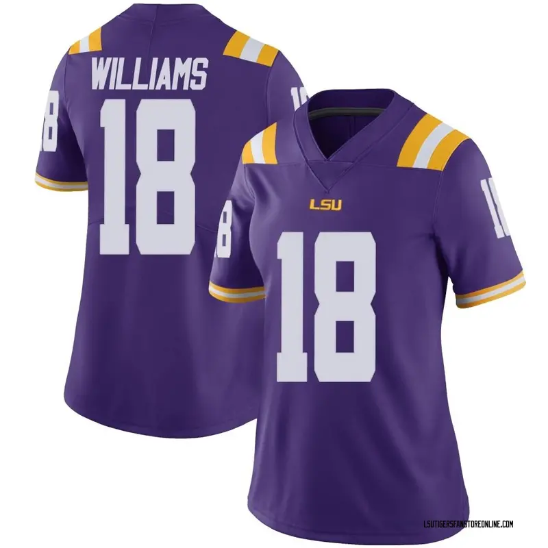Limited Women's Josh Williams LSU Tigers Purple Vapor Untouchable Football College Jersey