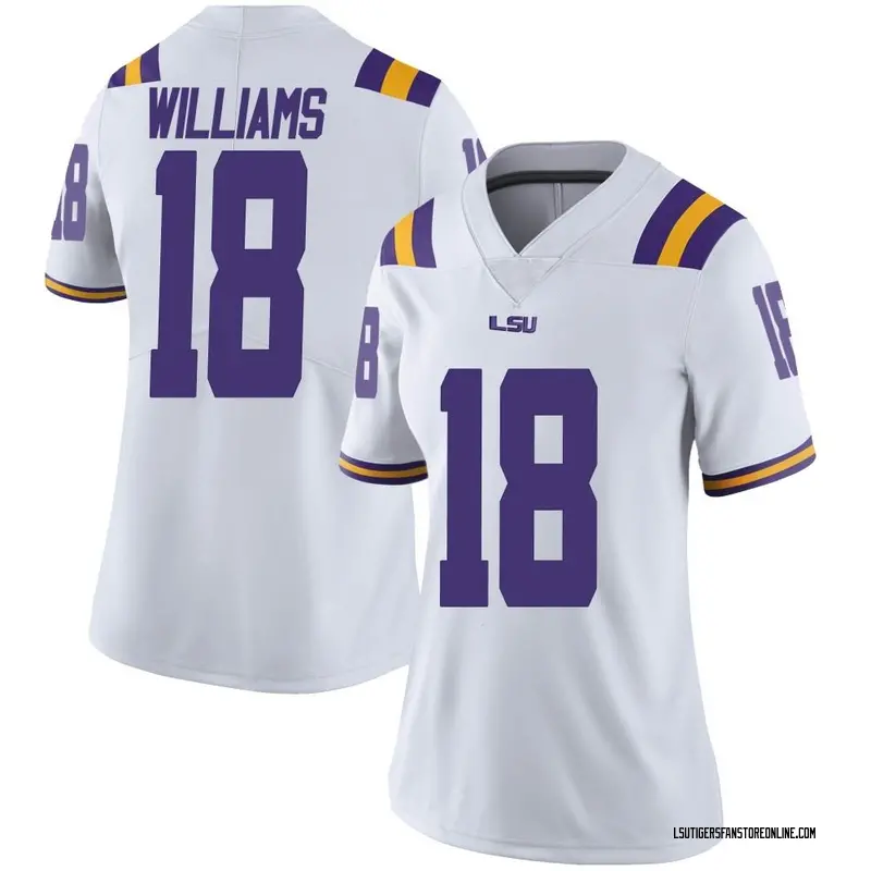 Limited Women's Josh Williams LSU Tigers White Football College Jersey