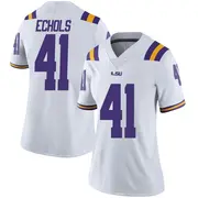 Limited Women's Justin Echols LSU Tigers White Football College Jersey