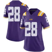 Limited Women's Kaleb Jackson LSU Tigers Purple Football College Jersey