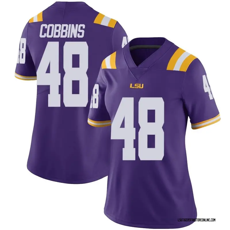 Limited Women's Kolaj Cobbins LSU Tigers Purple Vapor Untouchable Football College Jersey