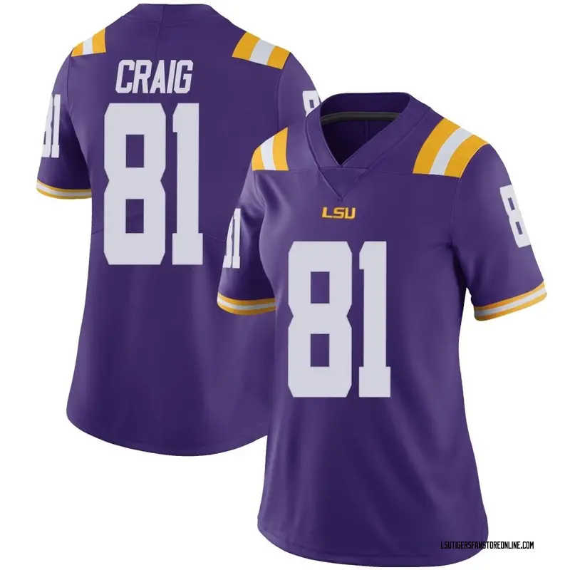 Limited Women's Landon Craig LSU Tigers Purple Vapor Untouchable Football College Jersey