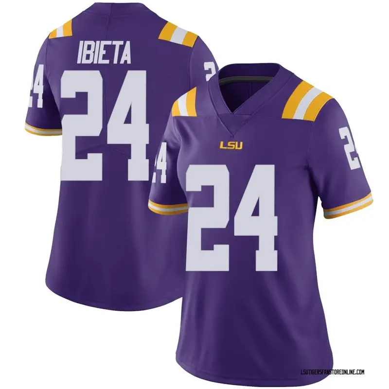 Limited Women's Landon Ibieta LSU Tigers Purple Vapor Untouchable Football College Jersey