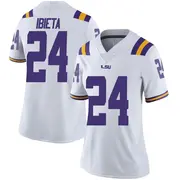 Limited Women's Landon Ibieta LSU Tigers White Football College Jersey