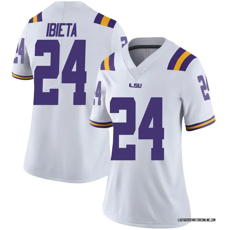 Limited Women's Landon Ibieta LSU Tigers White Football College Jersey