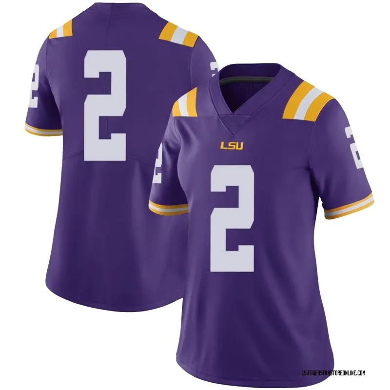 Limited Women's Mekhi Garner LSU Tigers Purple Football College Jersey