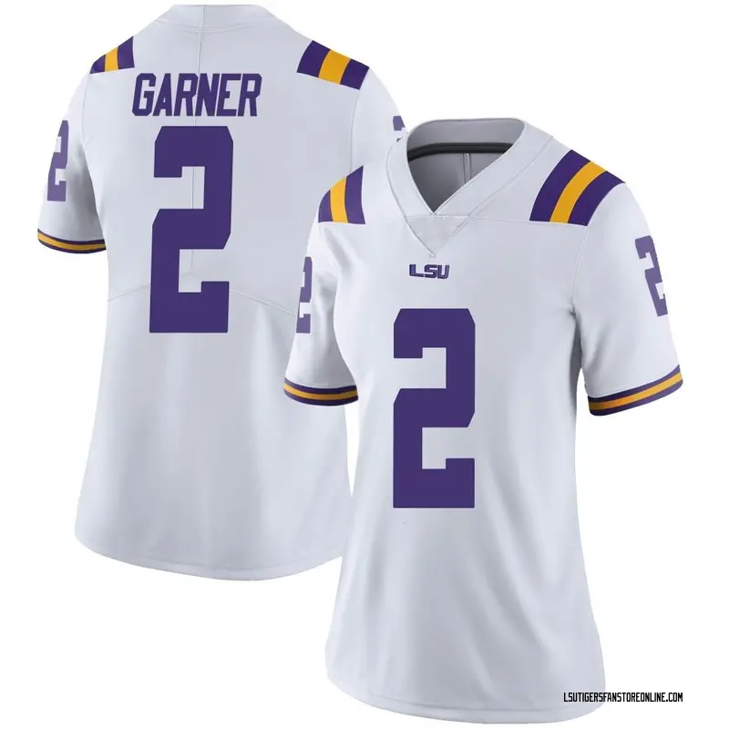 Limited Women's Mekhi Garner LSU Tigers White Football College Jersey